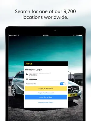 Hertz RentACar android App screenshot 3